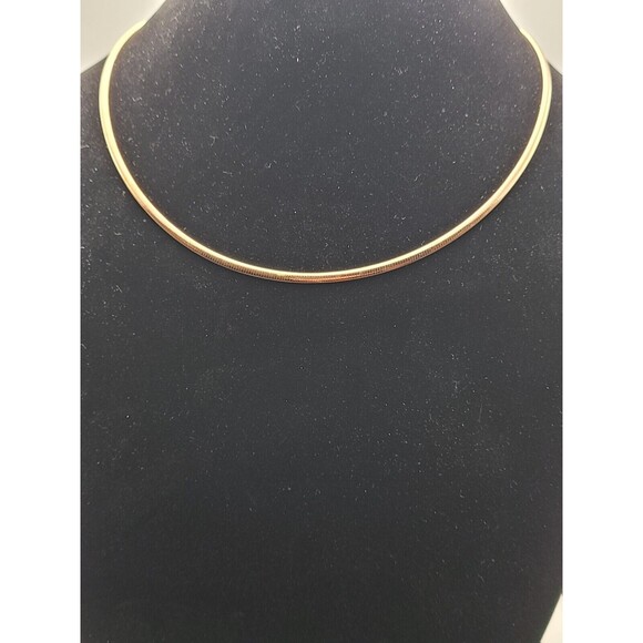 Reversible 14k White & Yellow Gold Omega Chain Necklace 18" Length, 13.74g - Picture 12 of 13